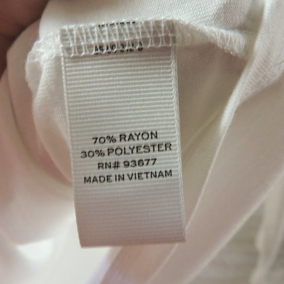 STYLUS womens size L, long sleeve, white, crew neck, top - Picture 6 of 8